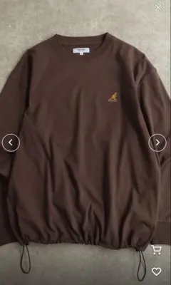 【KANGOL】ブラウン 長袖Tシャツ M