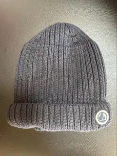 リブ編みニット帽 ダークグレー・グレー