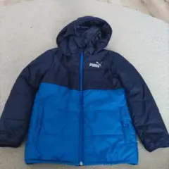 PUMA フード付き中綿コート ネイビー/ブルー