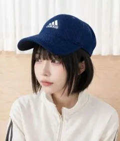 adidas ベースボールキャップ ネイビー メッシュ