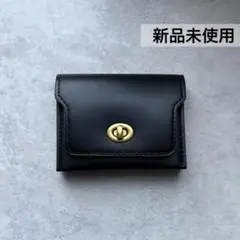 新品♪ 二つ折り財布　ミニウォレット　カードケース　ブラック