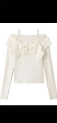 snidel プリーツドッキングプルオーバー(アイボリー)