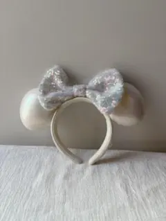 ミッキー耳カチューシャ ホログラムリボン