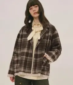 loin nuit frill layered jacket gray セット 2025年最新】loinnuit フリルレイヤードデザインジャケットの