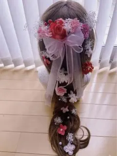 ラプンツェル髪飾り♡♡赤♡紫  1点限定