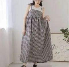 ローリーズファーム ポコポコチェックキャミワンピース