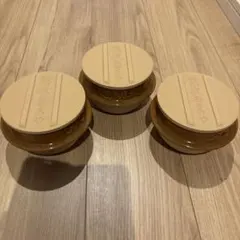 陶器製茶色容器3個セット