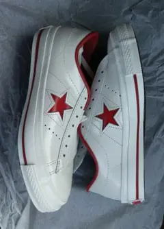 ★未使用品 ONE STAR J ホワイト／レッド 23.5cm(5インチ)