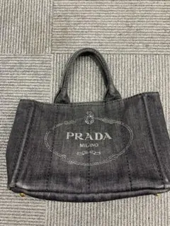 PRADA デニムトートバッグ ブラック