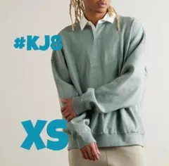エッセンシャルズ ワッフル ニット ラグビー シャツ ブルー XSのサムネイル