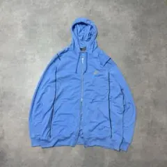 NIKEナイキ古着トラックジャケットフルジップベロア微起毛水色パーカー/C49