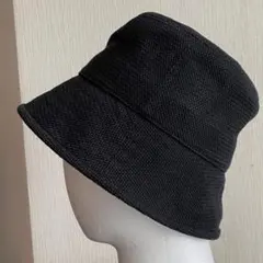 良品計画　レディースメッシュバケットハット　57.5cm/黒