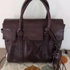 ダークブラウン レザー トートバッグ