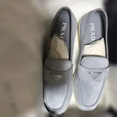 PRADA スエード ローファー ライトブルーのサムネイル