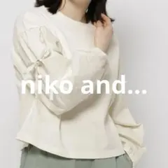 niko and... そでリボン布帛プルオーバー
