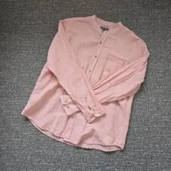 エディーバウアー ピンクオレンジストライプ メンズシャツ