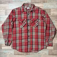 USA製 70s-80s ファイブブラザー ネルシャツ レッド XL-TALL