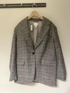 H&M テーラード　ジャケット　千鳥柄　チェック