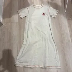 モス ロゴ刺繍 半袖カットソーワンピース