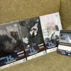 新品★一番くじ　ハンターハンター　H賞　クリアファイル　ポップアップメモ　4点