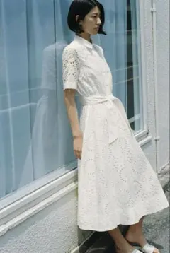 【完売品】ZARA ZW COLLECTION 刺繍入りシャツワンピース