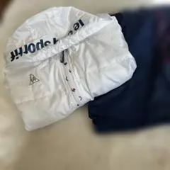 美品ルコックホワイト ネイビー セットアップ