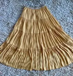 値下げしています‼️ティアードスカート　イエロー　レディース　ロング　春夏のサムネイル