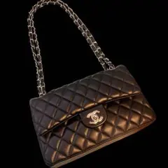 CHANEL ブラックレザー ショルダーバッグ