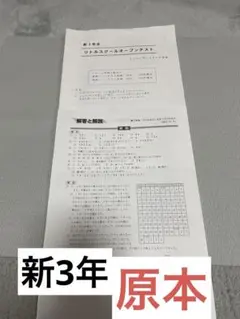 【原本】　四谷大塚　新3年　リトルスクールオープンテストのサムネイル