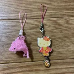Hello Kitty USJハロウィン ストラップ 魔女 黒猫 かぼちゃ - メルカリ