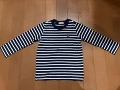 miki house 長袖カットソー ボーダー くま刺繍 100cm