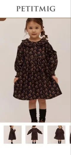 PETITMIG 花柄ワンピース 110