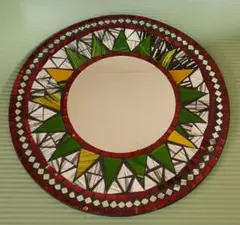 丸いインテリアミラー　壁掛け