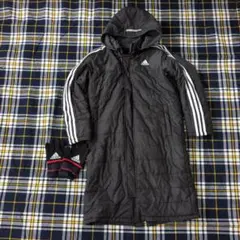 adidasボアベンチコート サッカー ジュニア防寒ウェアー　150