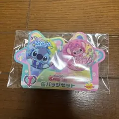 スティッチハッピーくじ スティッチ エンジェル 缶バッジセット