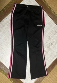 adidas アディダス ジャージ パンツ 黒×ピンク