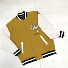 【美品】Doublefocusスタジャン 薄手L総裏地　イエロー・マスタード色