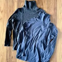 ユニクロ　ソフトタッチタートルネックTシャツ　メンズLサイズ　2枚セット