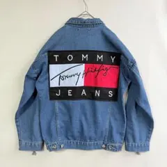 トミーヒルフィガー　メンズ　Gジャン　デニムジャケット デカロゴ　S