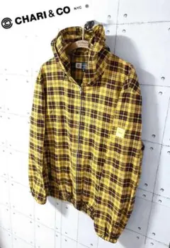 【CHARI&CO】美品 チャリ&コ― フランネルフーディー XL イエロー系