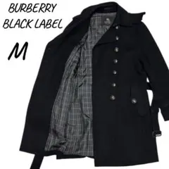 美品 バーバリーブラックレーベル★カシミヤ混 ナポレオンコート メンズ Mサイズ