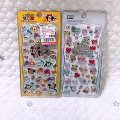 【正規品】プチドロップステッカー ツムツム BT21 2点 まとめ売り