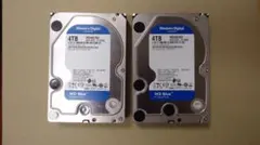 Western Digital WD Blue 4TB HDD 2台セット