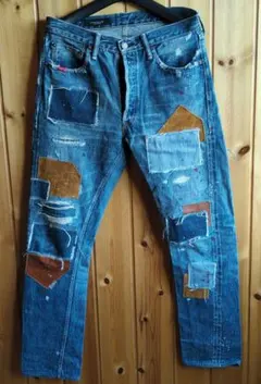 d*7様 RRL パッチワーク ボルチモア デニムパンツ 30 ralph ラル