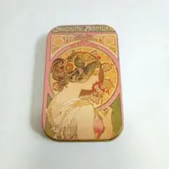 2缶　アマリエ ミュシャ リーブス　ミニ缶　小物入れ 2個セット　チョコレート缶