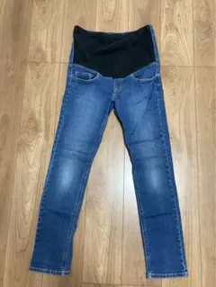 無印良品　マタニティズボン　デニム　L