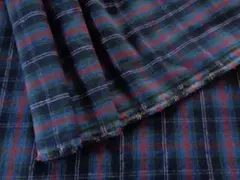 2.3ｍ☆起毛ツイルチェック☆播州織　はぎれ　母の洋裁