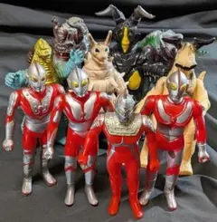 ウルトラマン・セブン・帰マン＆登場怪獣・宇宙人（バンダイ）ソフビ10体セット