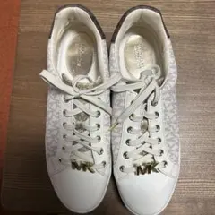 MICHAEL KORS MKロゴスニーカー ホワイト/ベージュ