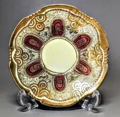 アンティーク品オマケ付き❤️1891年〜1915年製❣️初期オールドノリタケ❣️ オールドノリタケ 金盛り野鳥文飾皿 1891年頃-1915年頃 U4724